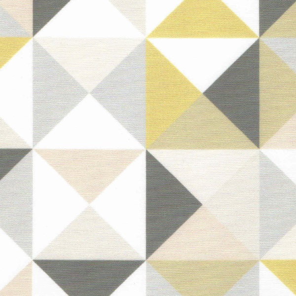 Ткань рулонной шторы жёлтые треугольники